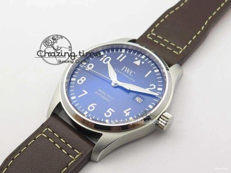 MIROTIME 0409 Mark XVIII Le Petit Prince IW327004 SS Mk Maker Best Edition Blue Dial On Brown Leather Strap A TimelessDesign 7296